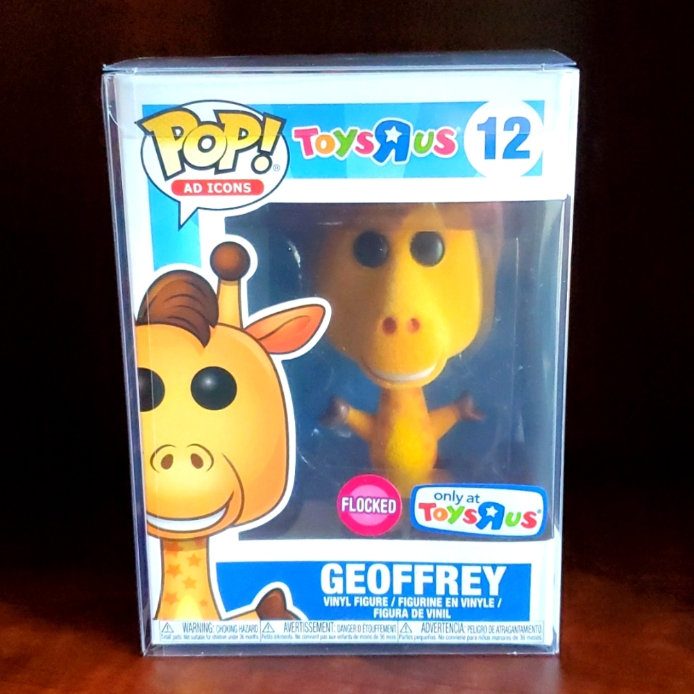 Rare ToysRus Geoffrey the Giraffe Funko Pop - Vaulted & Flocked (furry)